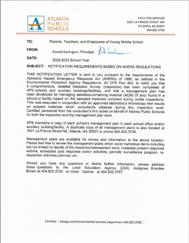  Young Asbestos Letter